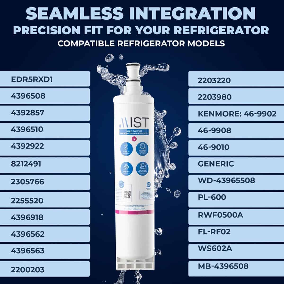 Filtro de agua de repuesto MIST 4396508 para Whirlpool - Imagen 4