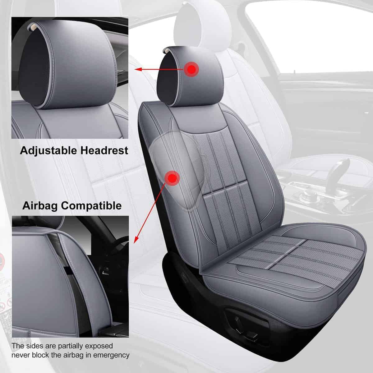 Cubiertas de asiento de cuero AOOG, Cubierta de vehículo - Imagen 6