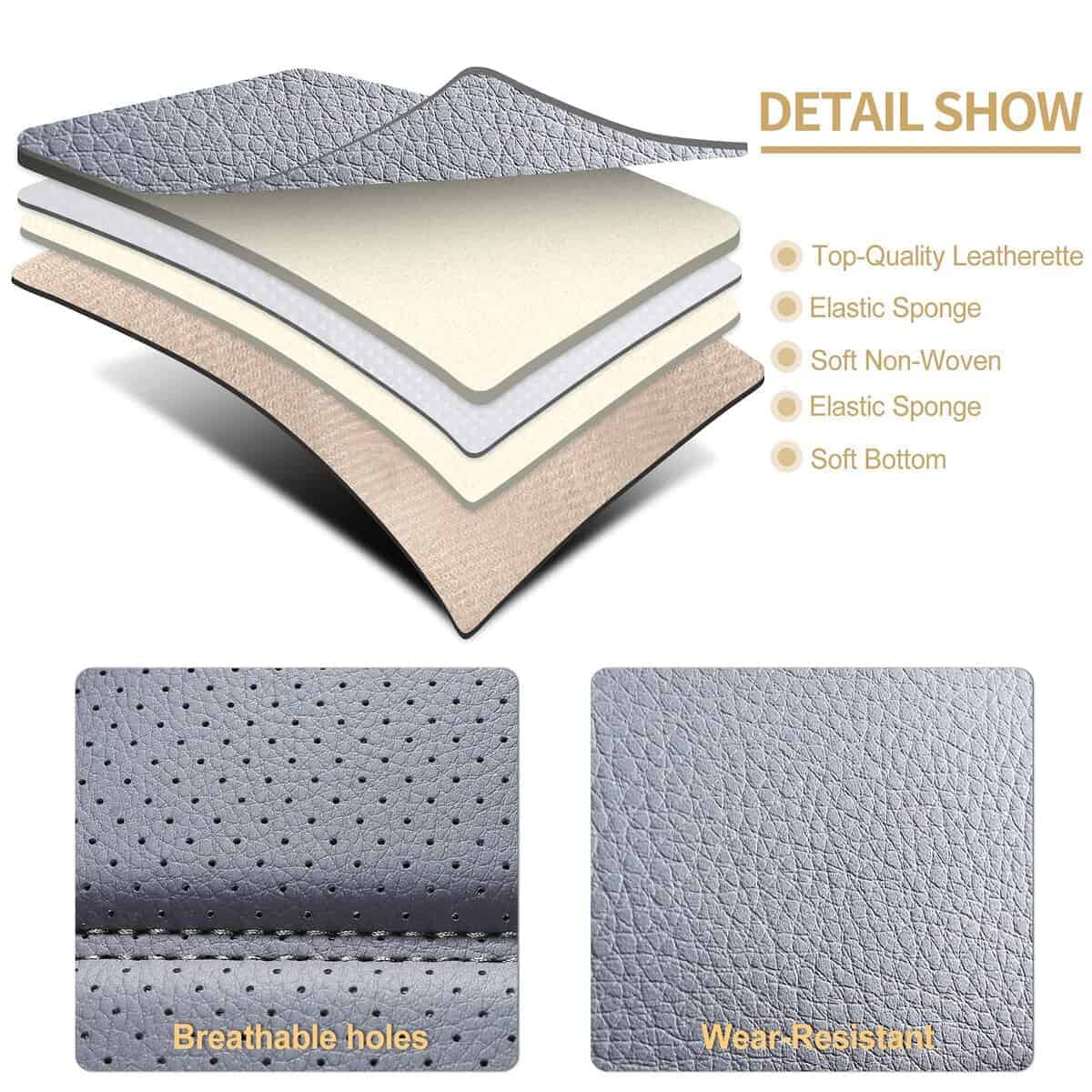 Cubiertas de asiento de cuero AOOG, Cubierta de vehículo - Imagen 9