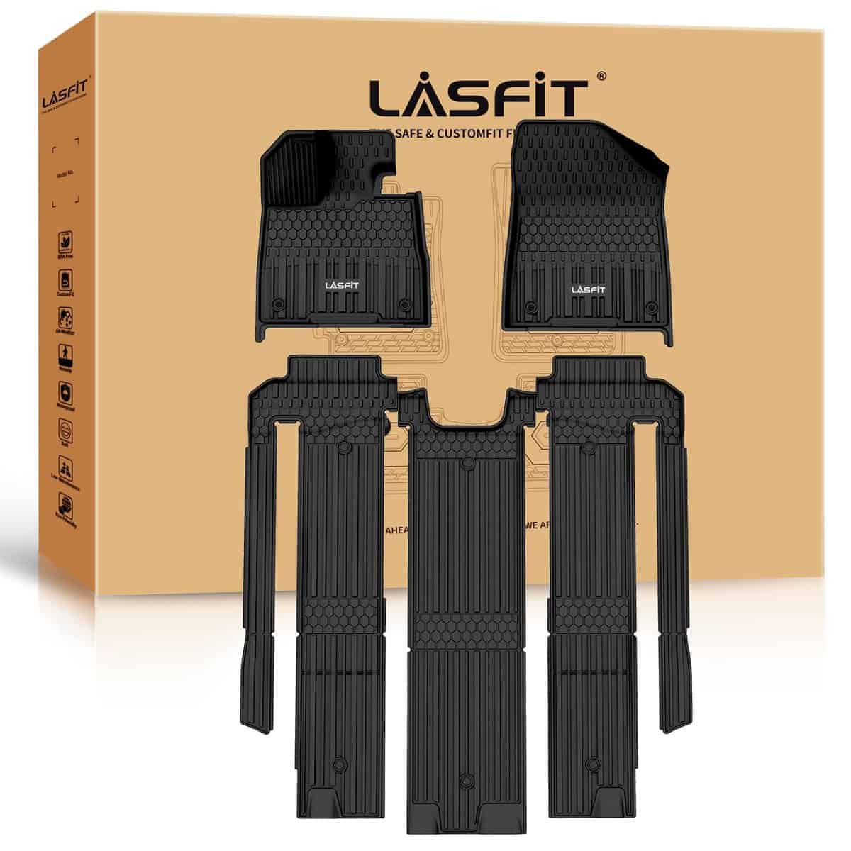 Tapetes para piso LASFIT para Toyota Sienna 7 Asientos