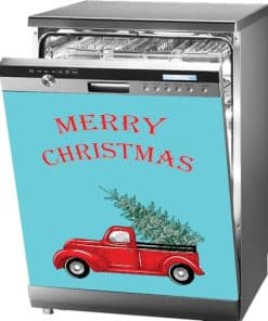 Cubierta decorativa para lavavajillas, -Rojo Navidad