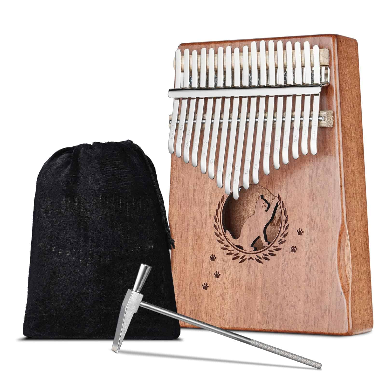 LEKATO Kalimba Portátil de 17 Teclas, Piano de Pulgar de