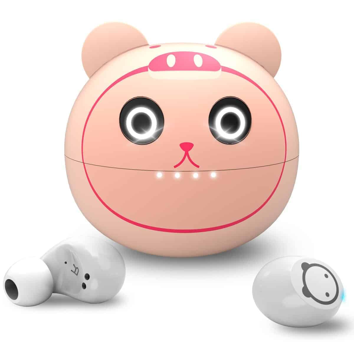 AMAFACE Auriculares inalámbricos rosados - Auriculares