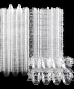 JAPCHET 120 Pack 12 Grid Quail Egg Cartons, Reutilizable