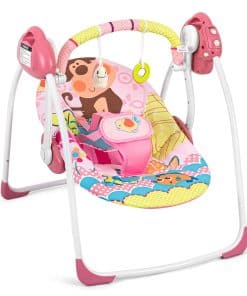 Columpio Portátil para Bebés, Columpio Rosa para Bebés con