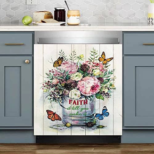 Cubierta Magnética Para Lavavajillas con Diseño de Mariposa