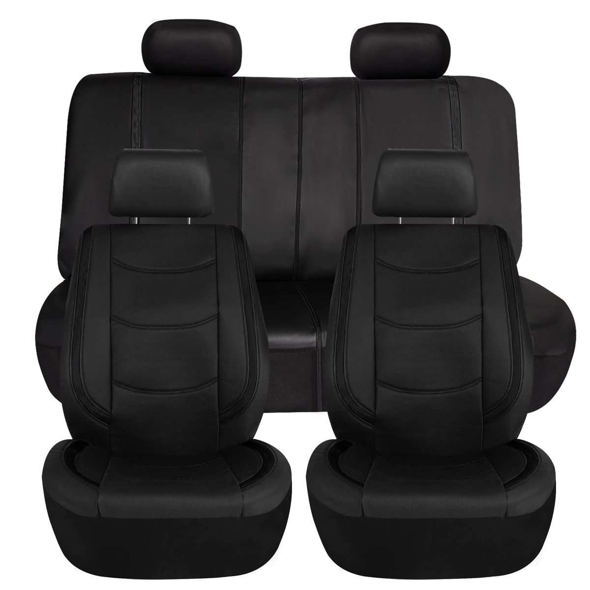 TLH Automotive Fundas de Asiento para Automóviles Negras