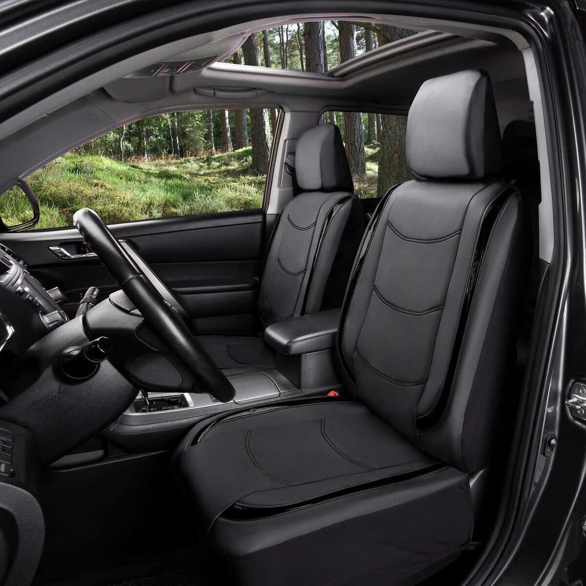 TLH Automotive Fundas de Asiento para Automóviles Negras - Imagen 4