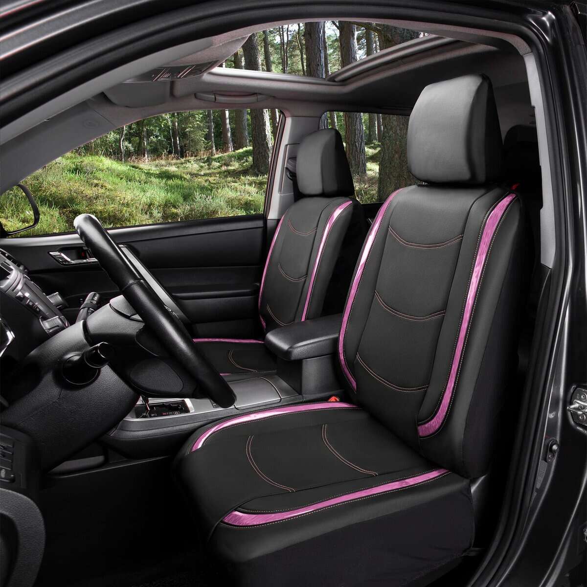 Fundas de asiento de automóvil rosa TLH Automotive Galaxy13 - Imagen 4