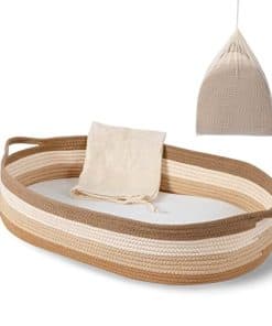 Cesta de Cambio de Bebé - Mesa de Cambio de Cesta de Mimbre