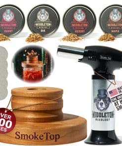 Kit de ahumador de cócteles SmokeTop y antorcha con virutas