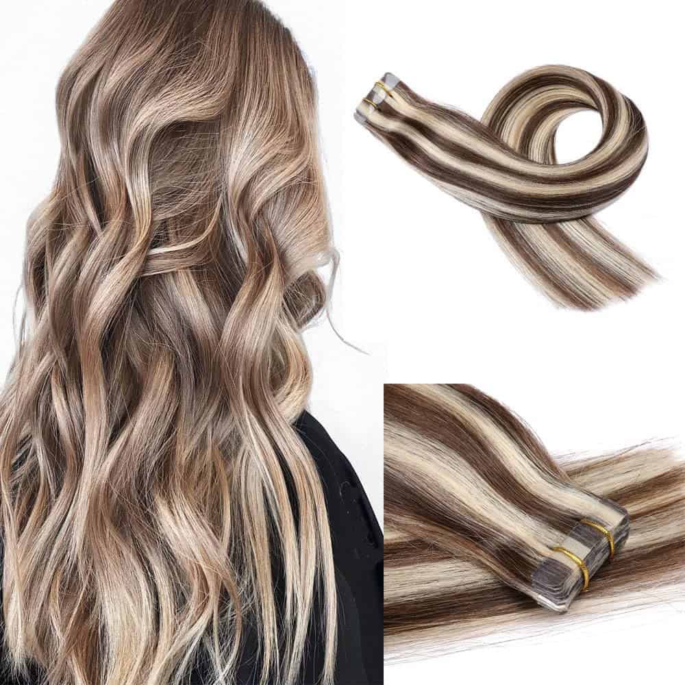 Extensiones de Cabello Rubio 100% Extensiones de Cabello