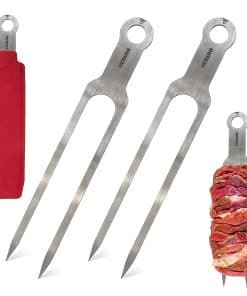 HERUKI Doble Pinchos 14.4" Acero Inoxidable Doble Pincho