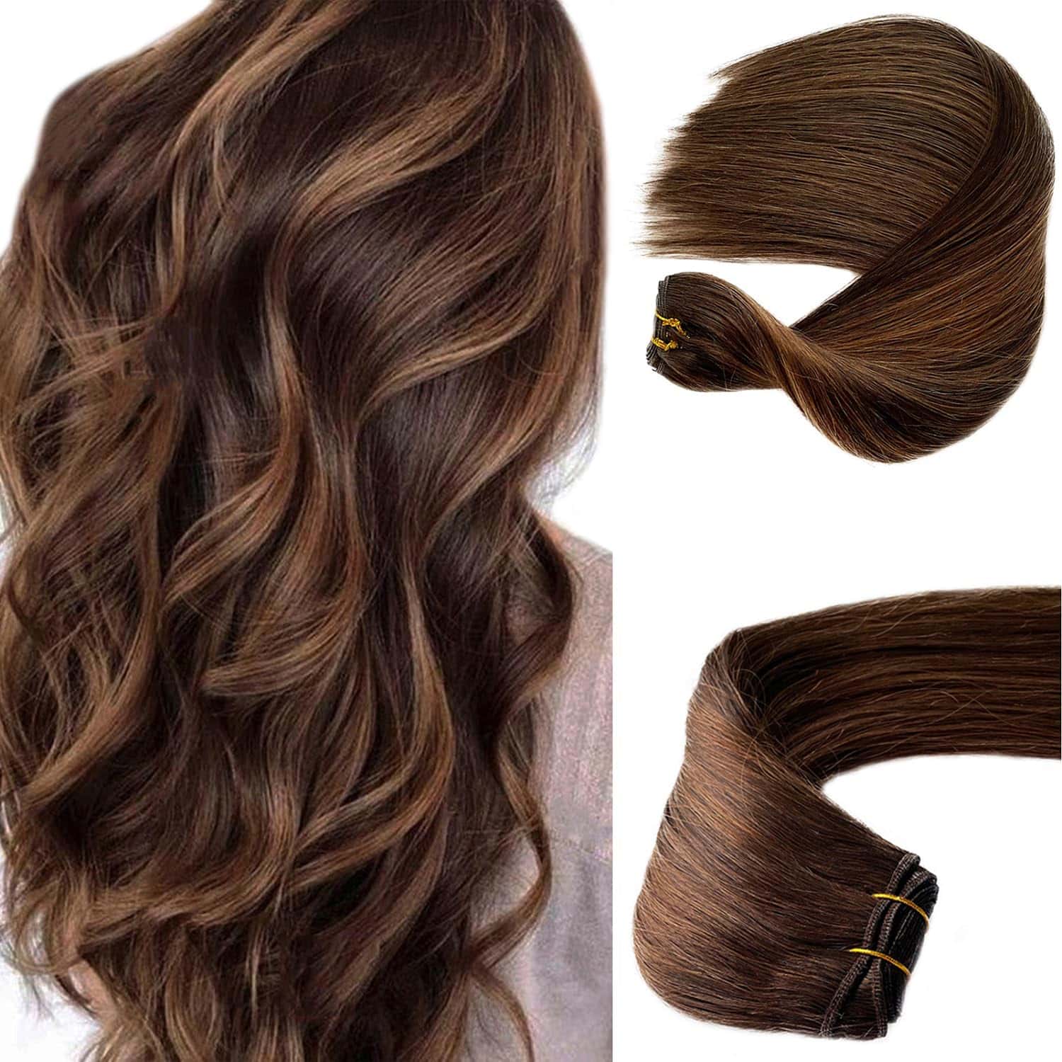 Extensiones de Cabello Humano Benafee 16' Ombre Balayage de