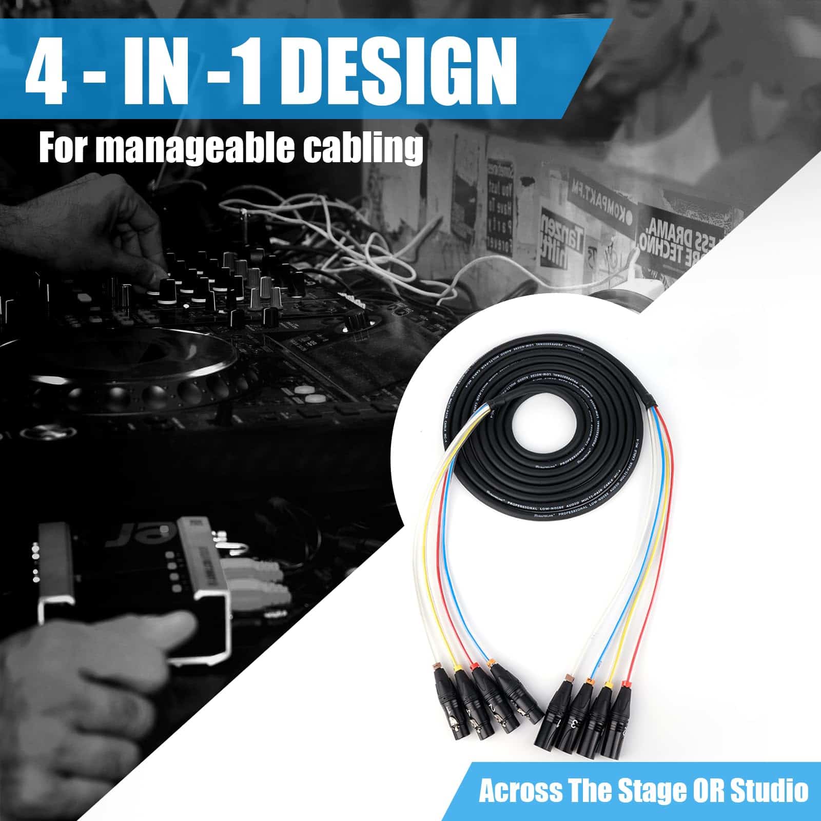 Cable de serpiente BESCOOS Toronce 4 Canales Profesional - Imagen 5