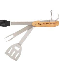 Set de utensilios para parrilla y abridor de botellas Mud