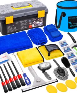 AUTODECO 30Pcs Car Wash Cleaning Kit - Set de Herramientas