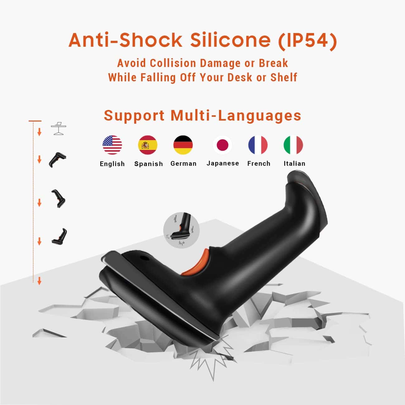 Escáner de Código de Barras Inalámbrico y con Cable Tera 1D - Imagen 6