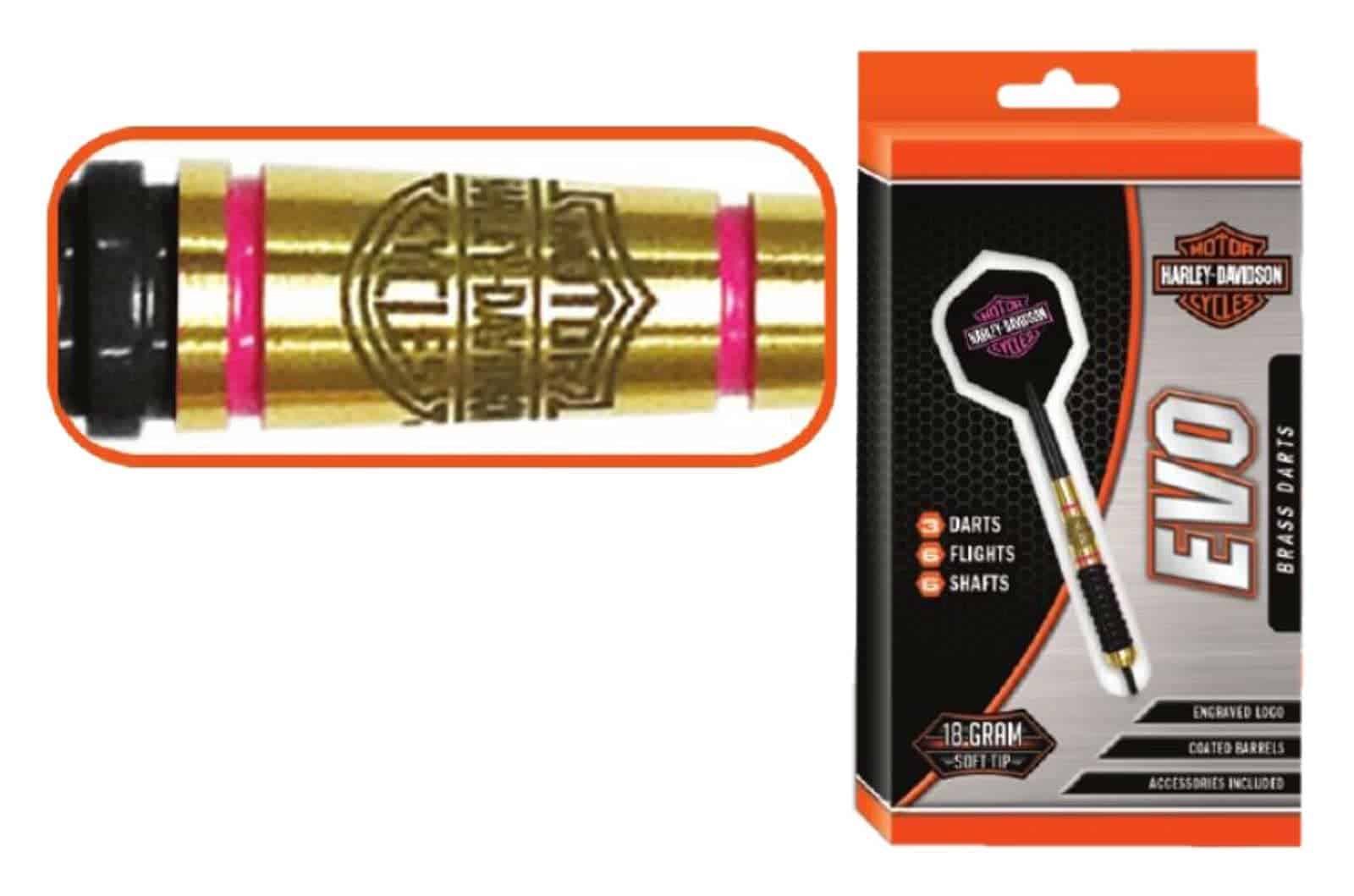 Dardos de punta suave Harley-Davidson EVO rosa Bar & Shield - Imagen 3