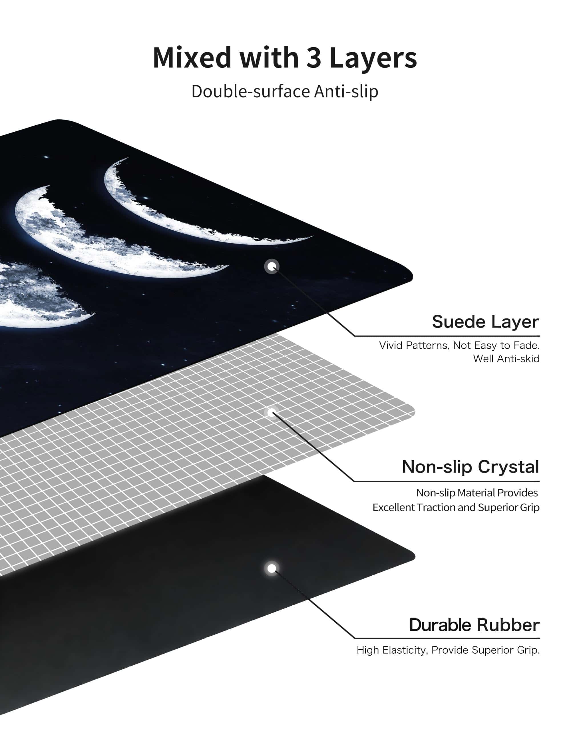 Tapete de Yoga de Viaje Estampado nuveti - 1/16 -Moon Eclips - Imagen 5