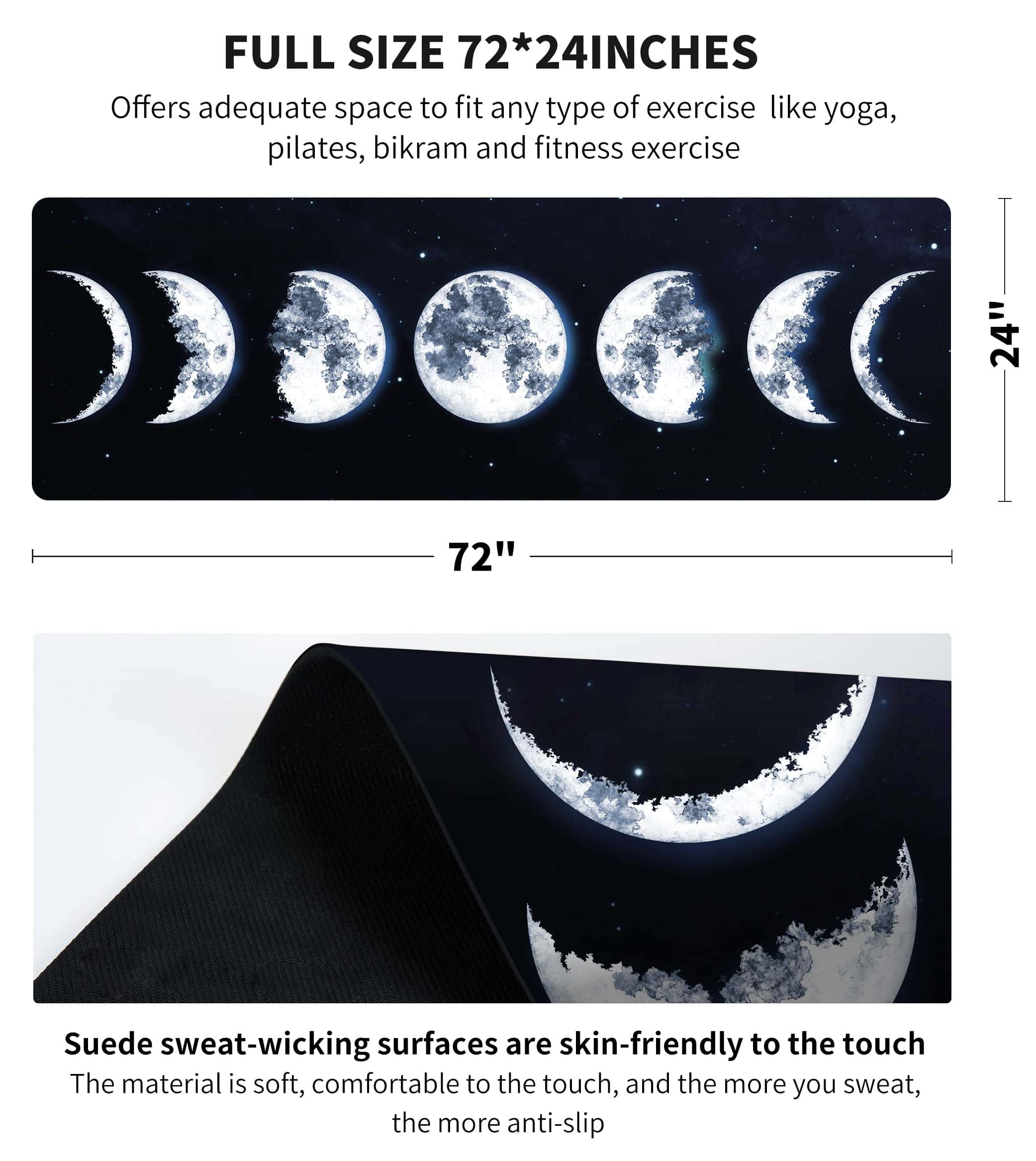 Tapete de Yoga de Viaje Estampado nuveti - 1/16 -Moon Eclips - Imagen 3