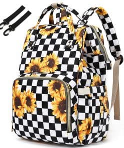 Mochila de Pañales a Cuadros Girasol Yusudan para Niñas