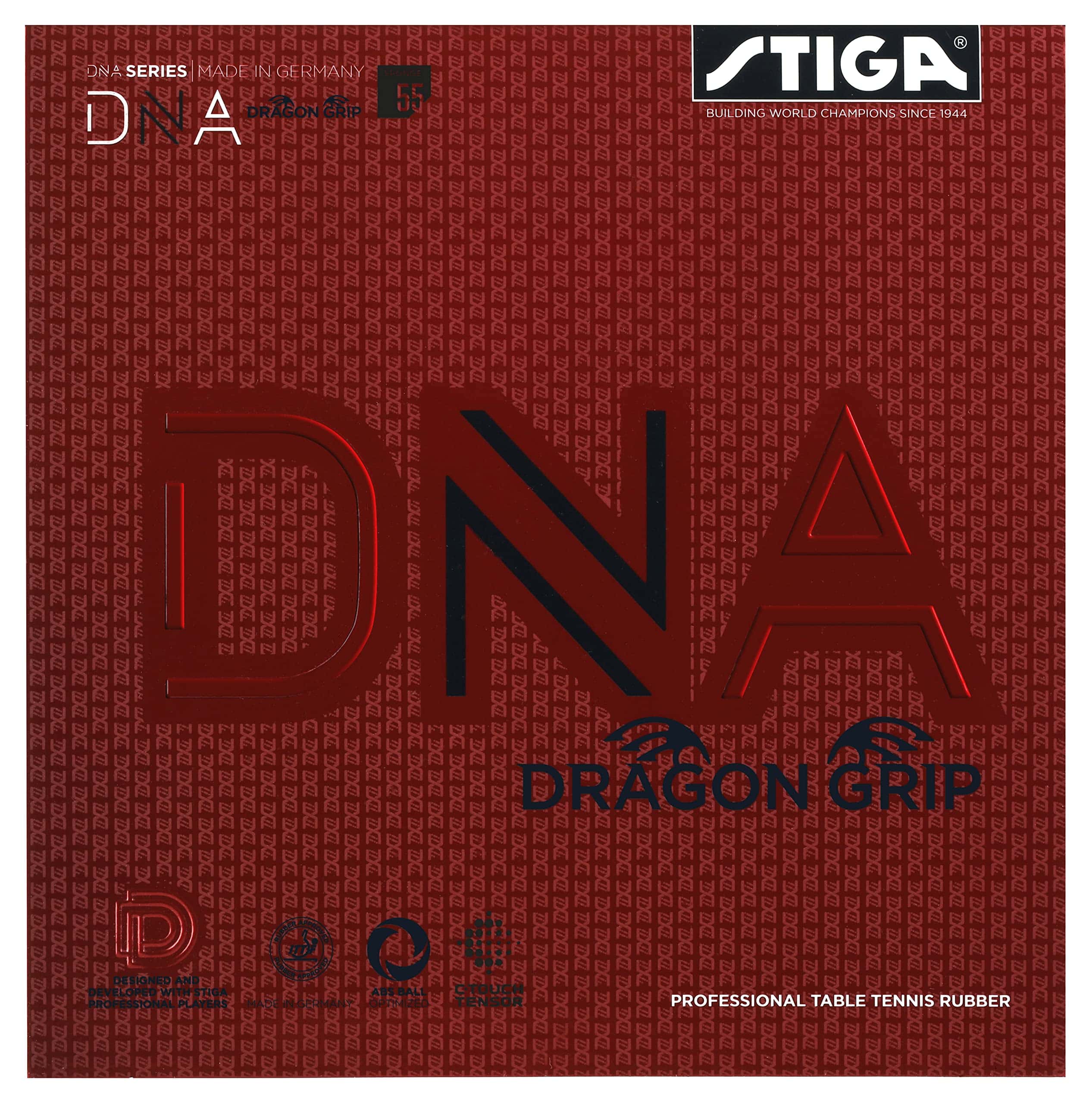 STIGA DNA Dragon Grip 55 Goma de Tenis de Mesa | Hoja de