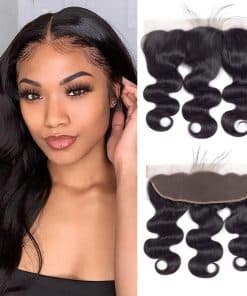 Cierre Frontal de Encaje Onda del Cuerpo 13x4 Ear to Ear