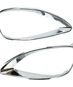 BACLAUGH Moldura de Faro Delantero Cromada para Conductor +