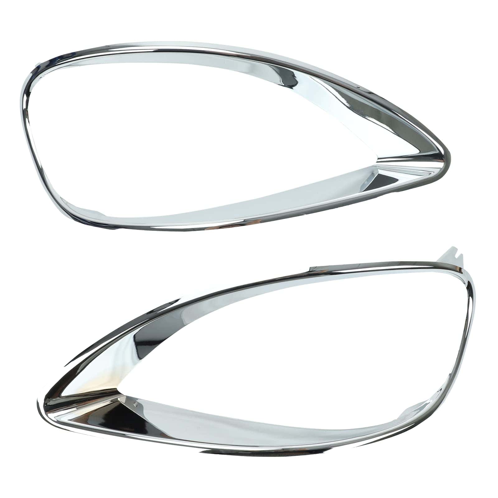 BACLAUGH Moldura de Faro Delantero Cromada para Conductor +