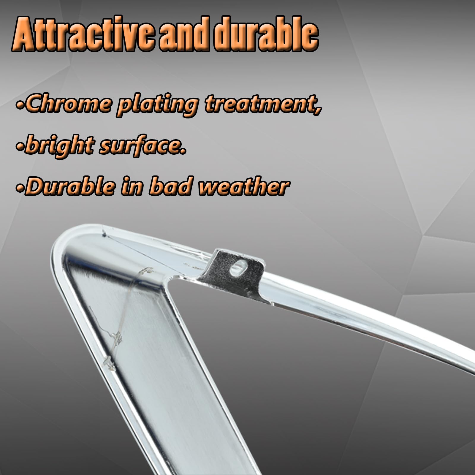 BACLAUGH Moldura de Faro Delantero Cromada para Conductor + - Imagen 7