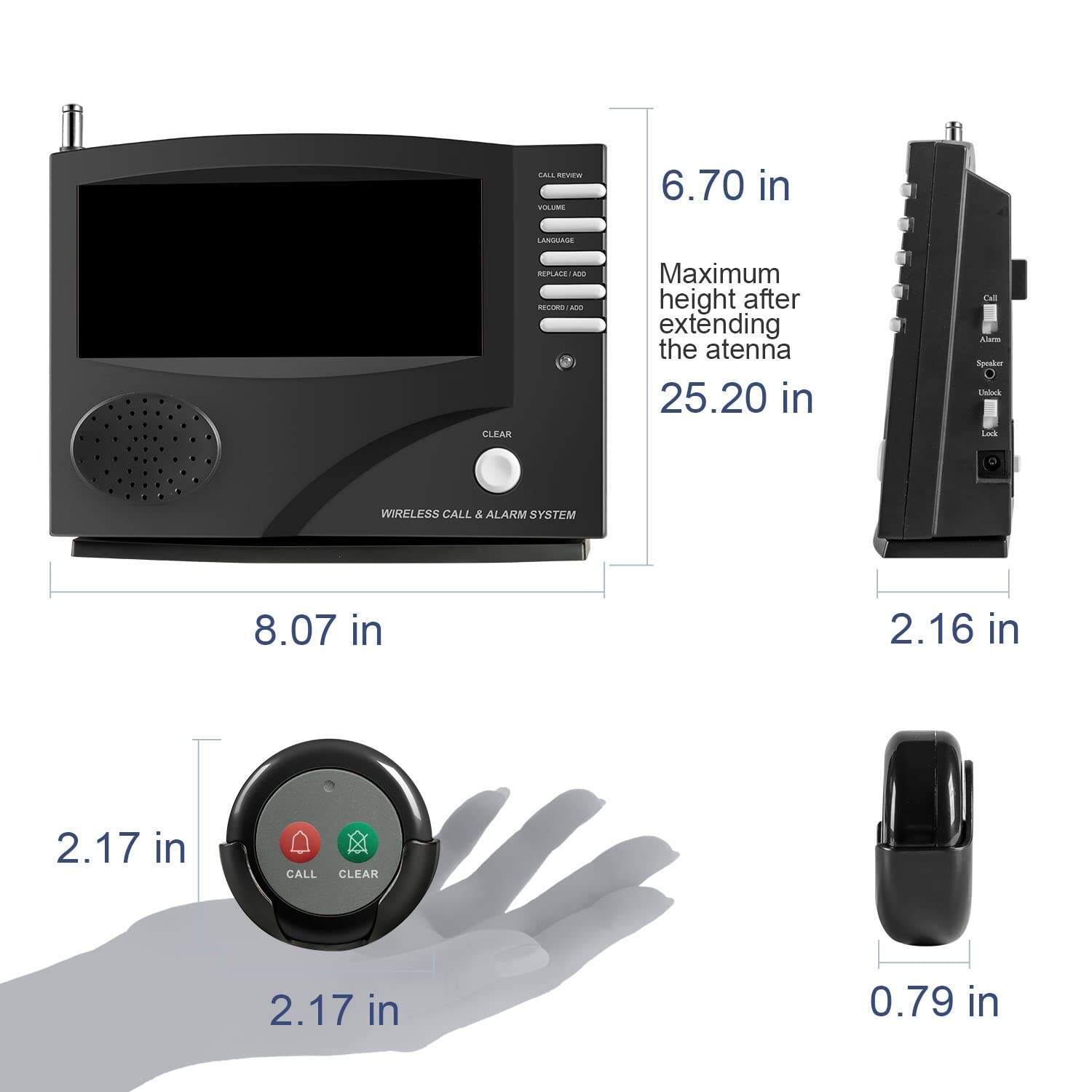 Sistema de Llamada de Enfermera SYNLETT con -Negro - Imagen 8