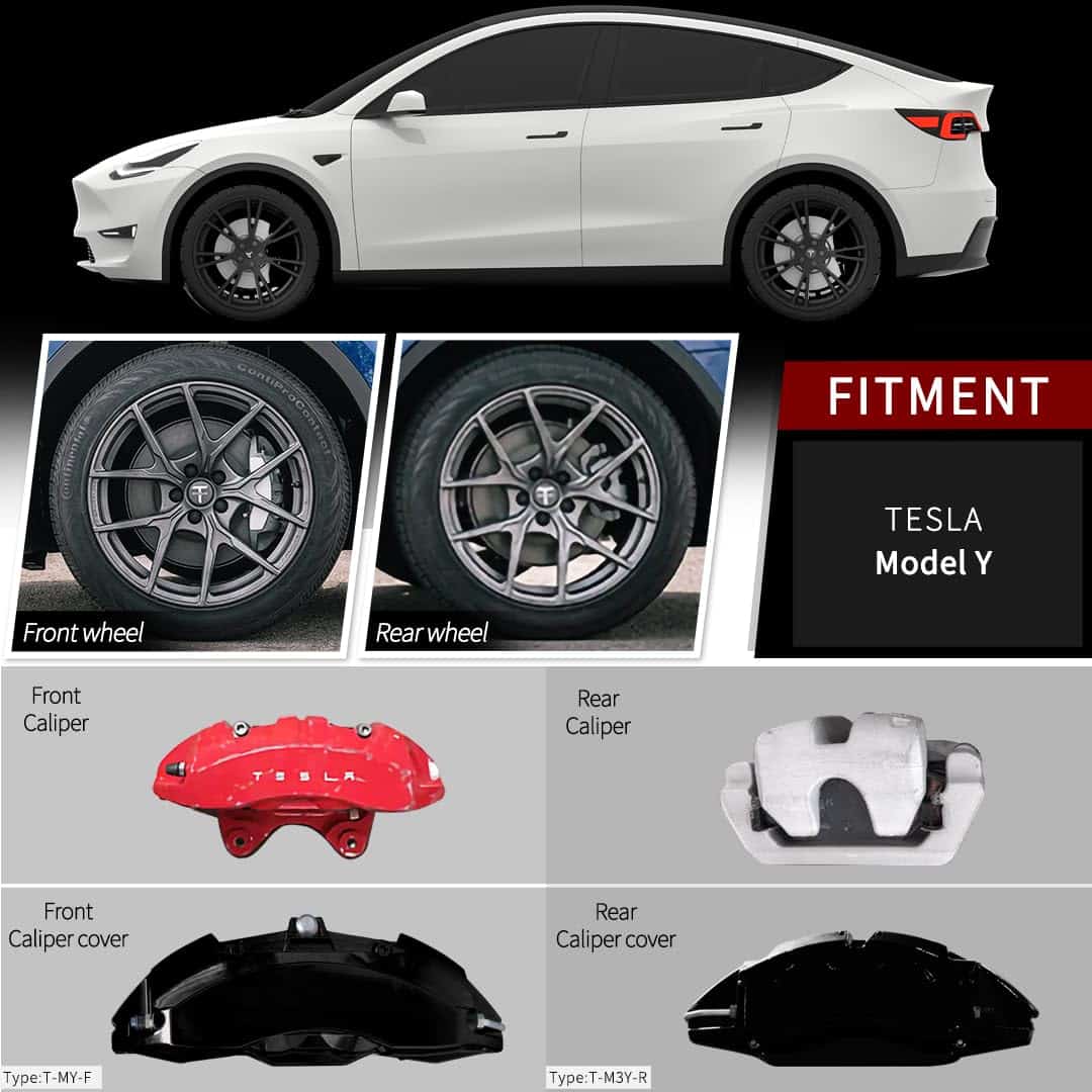 Cubiertas de Pinza de Freno Negras AOOA Nuevos Moldes para - Imagen 3