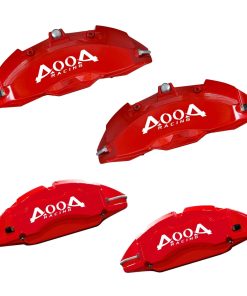 Cubiertas de pinza de freno rojas AOOA con molduras blancas
