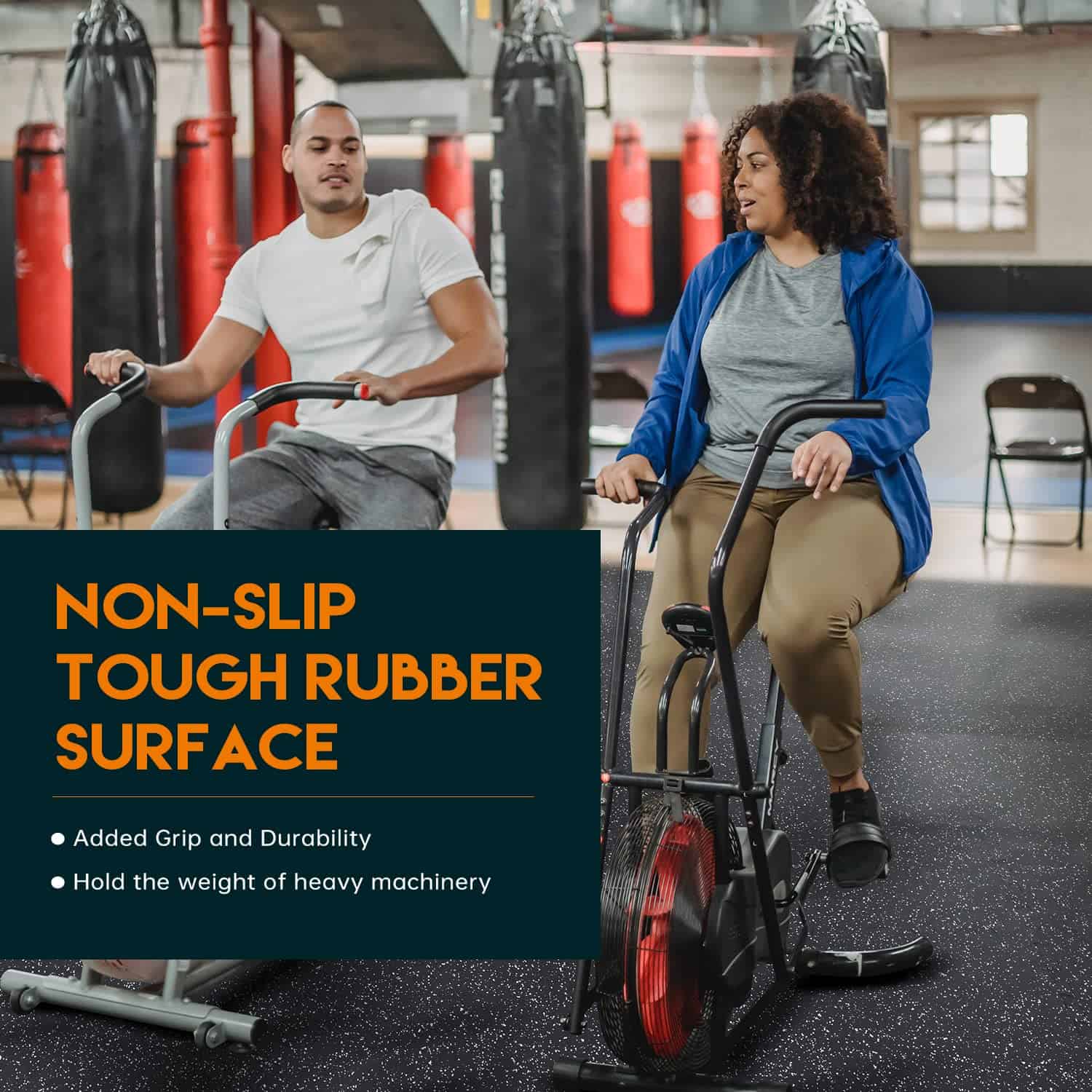 Tapetes de gimnasio de goma de alta densidad de 1/2" de - Imagen 4