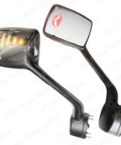 Juego de Espejos de Capó Cromados QSC con LED Frontal y