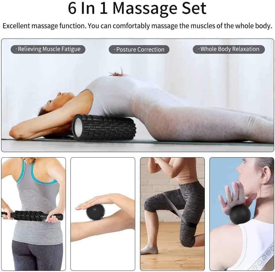 Juego de Rodillo de Espuma 6 en 1, Rodillo de Puntos de - Imagen 4