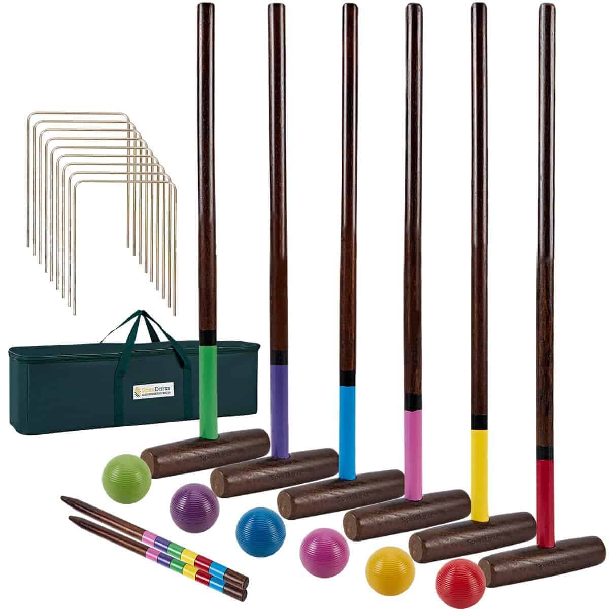 Juego de Croquet SpexDarxs para Seis Jugadores, Set de