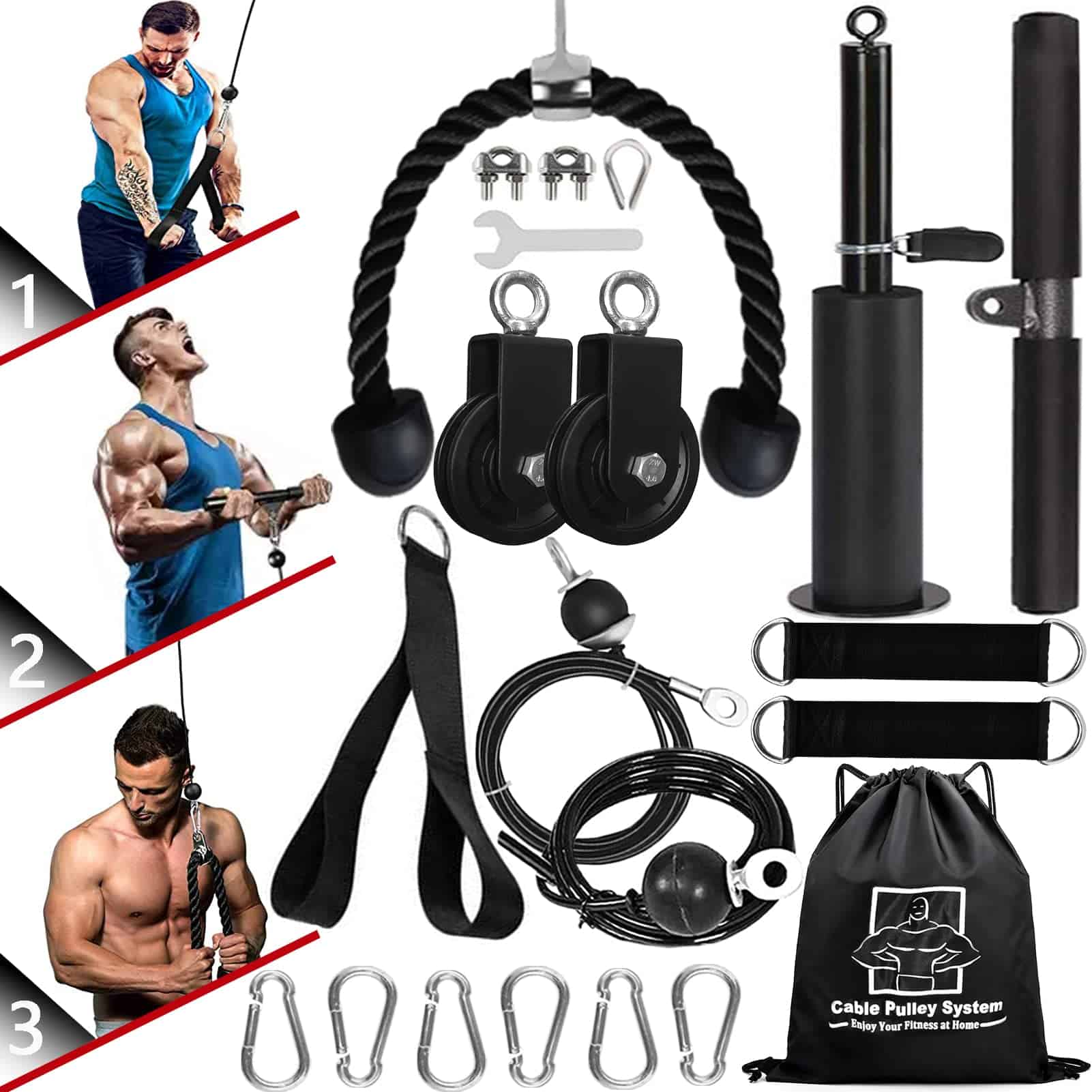 Sistema de Cables de Peso para Gimnasio Actualizado Fitness