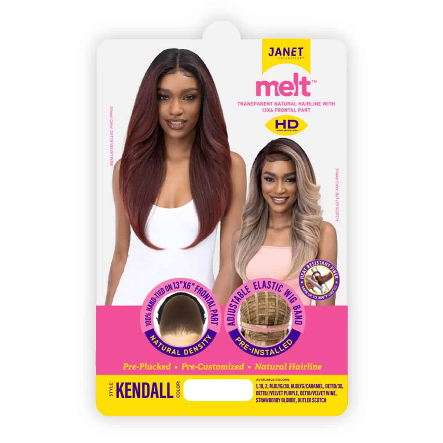 Pelucas Lace Front Janet Collection Melt 13x6 - KENDALL - Imagen 4