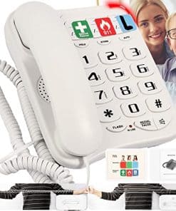 Teléfono de botones grandes para personas mayores,