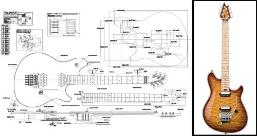 Plan de una Guitarra Eléctrica Wolfgang - Impresión a