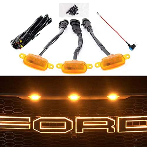 Accesorios de Coche AUXLIGHT, 3PCS Luces de Parrilla LED