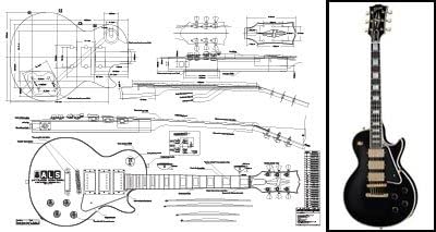 Plan de la guitarra eléctrica Les Paul 'Black Beauty' -