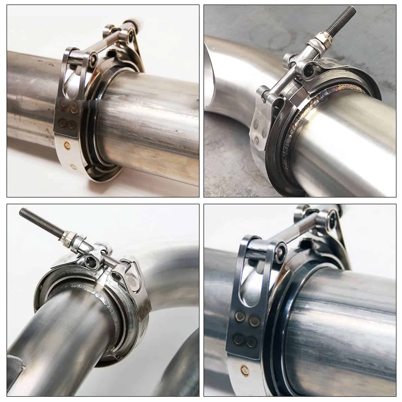 JOIKIT 2 Pack Abrazadera V de Escape de 4 Pulgadas de Acero - Imagen 6