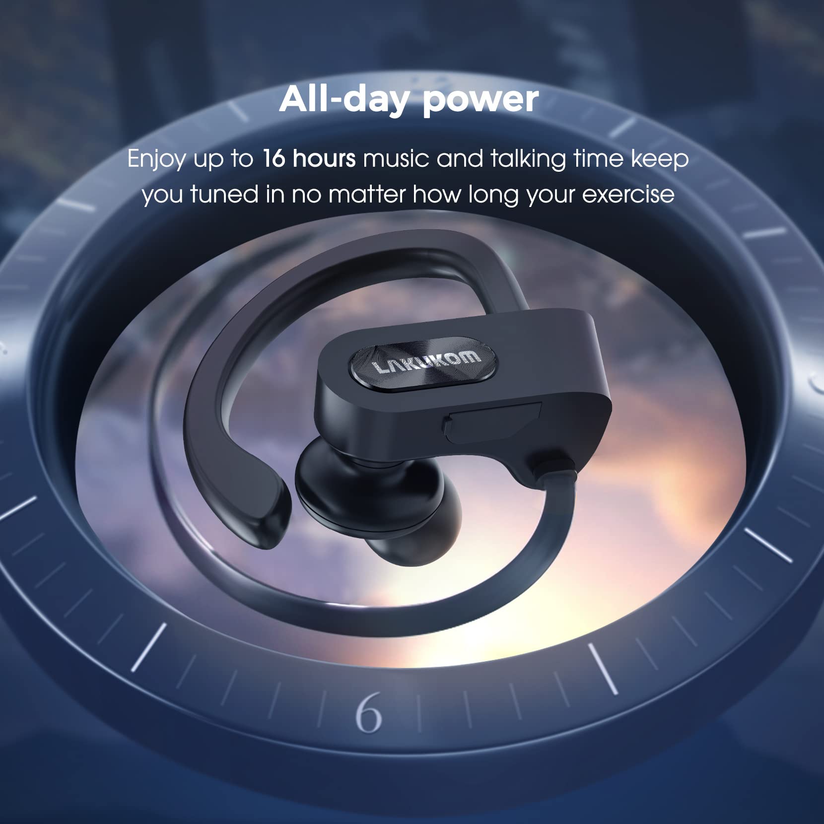 Lakukom Auriculares Bluetooth, Auriculares Inalámbricos con - Imagen 5