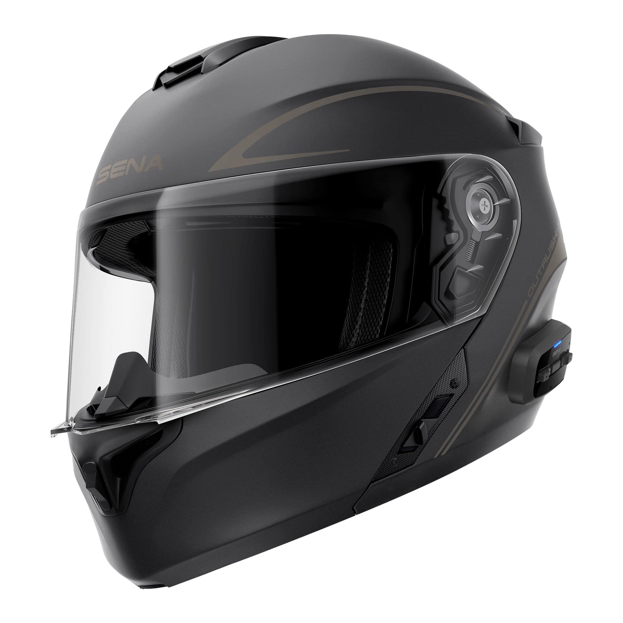 Casco de motocicleta modular Sena Outrush R con sistema de