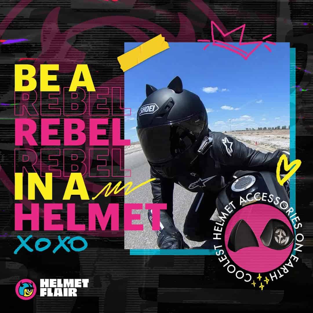 Casco Flair MagNeatOhz Orejas de Gato Negras para Casco | - Imagen 3