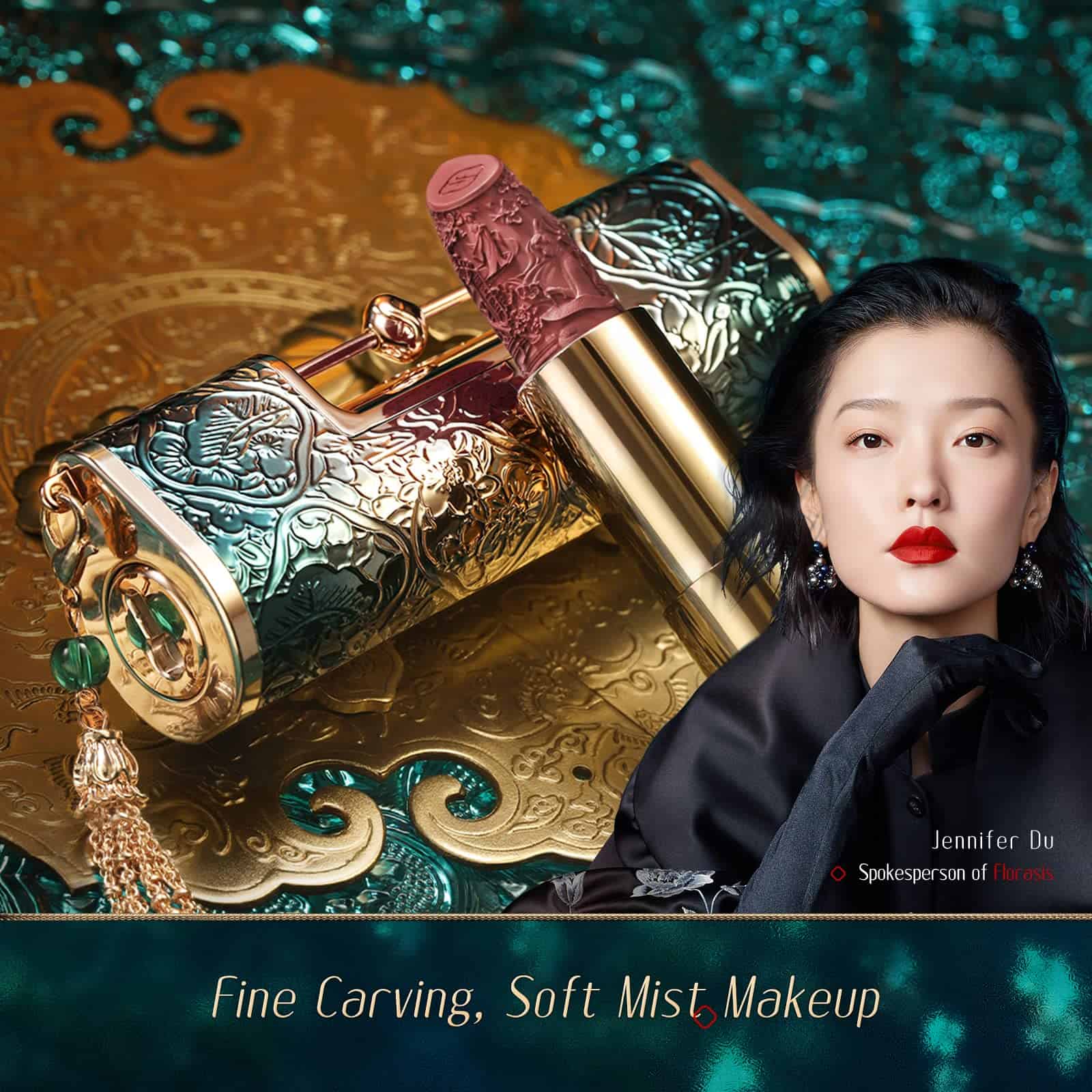 Labial FLORASIS Blooming Rouge Love Lock de -M1311 Mi único - Imagen 9