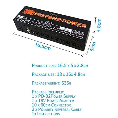 Fuente de Alimentación para Guitarra pigtone 10 Salidas - Imagen 7